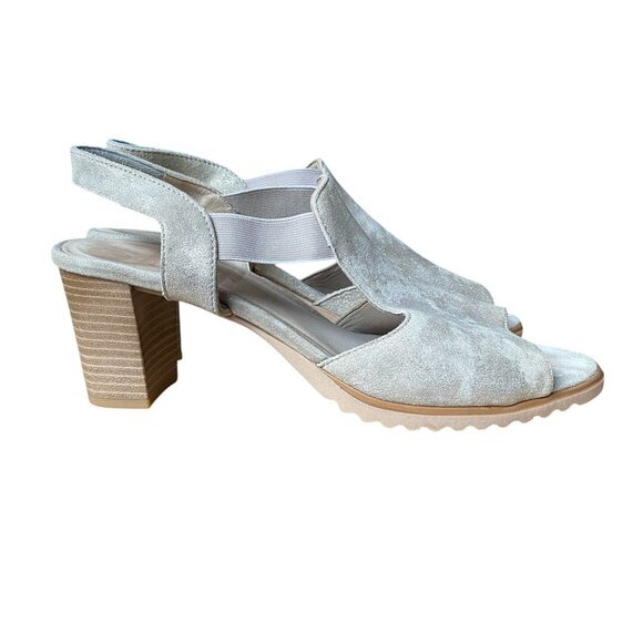 Ara Grenoble-Sand Chiara Gray with Silver Metallic Leather - Size UK 6.5 - Picture 1 of 9